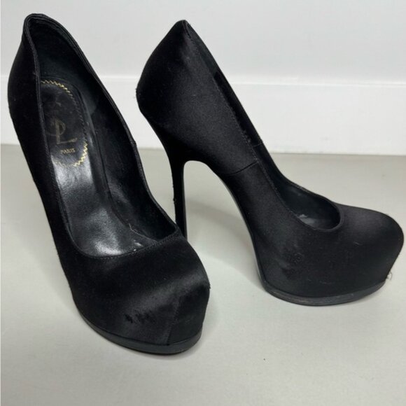 Yves Saint Laurent Tribtoo 80 Pumps – Black Leather – Size 6.5 / EU 36.5 - Picture 2 of 16